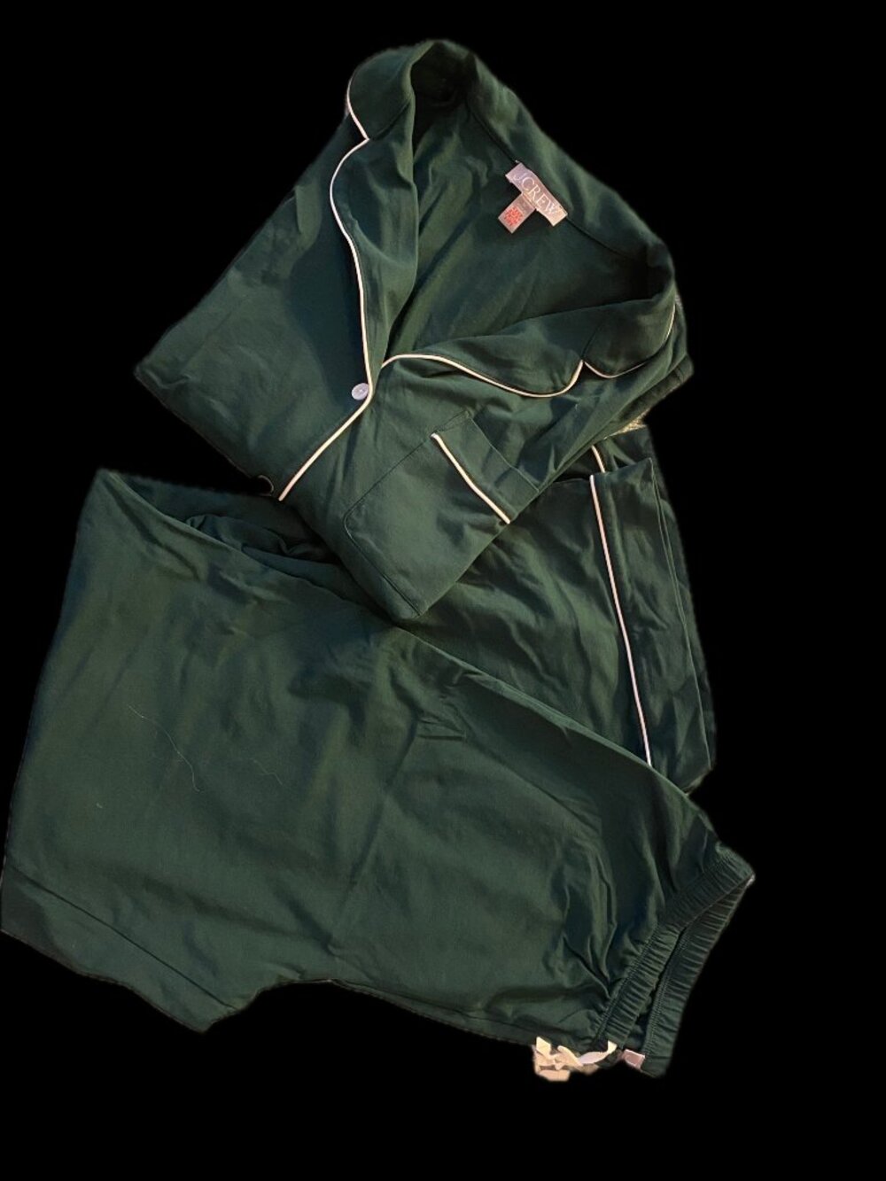 J Crew Dreamy Cotton-blend Pajama Set Women's Medium Green